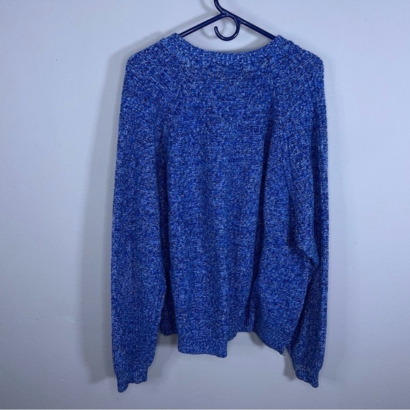 XL VINTAGE ST JOHNS BAY BLUE KNIT SWEATER LONG SLEEVE - Picture 8 of 11